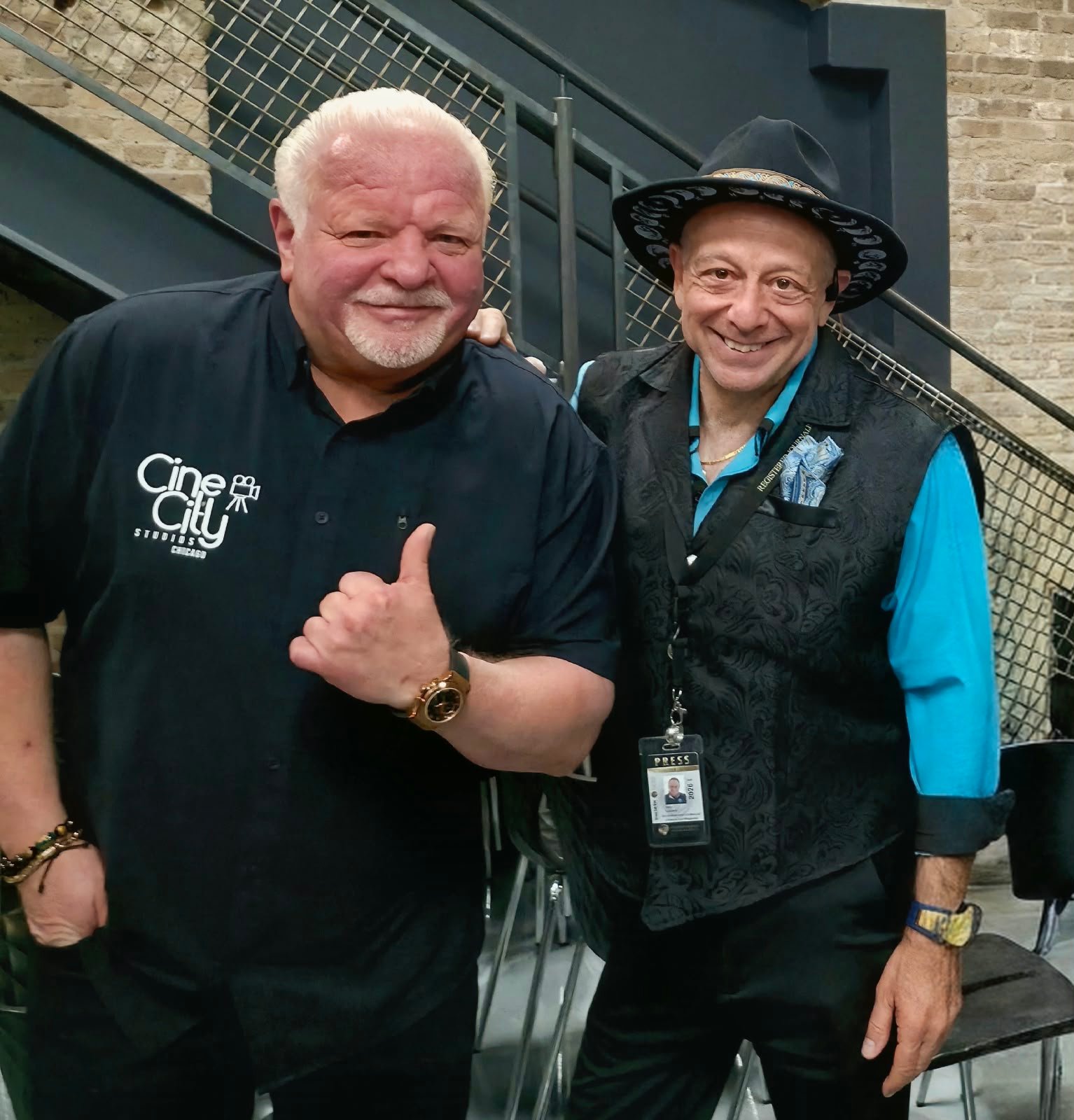 Tony Lawand with Stanley Wozniak at CineCity Studio